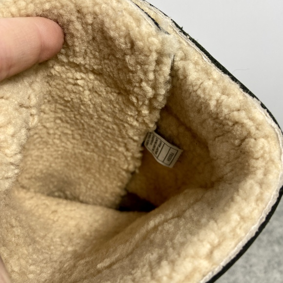 UGG Dunwich Knee High Tall Black Suede Leather Winter Riding Boot Womens Size 7 - Picture 15 of 16